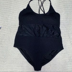 Plus Size Black One Piece Swimsuit